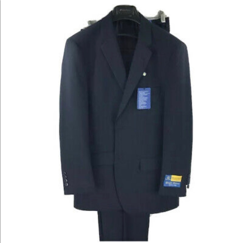 Giorgio Ferraro Men's Navy Blue 2 Piece Suit Superior 180's Business